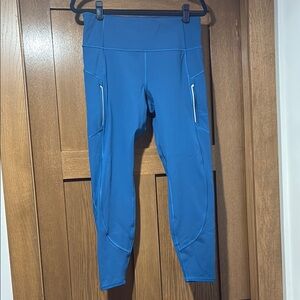 Athleta Rainier Blue High-Waisted Leggings